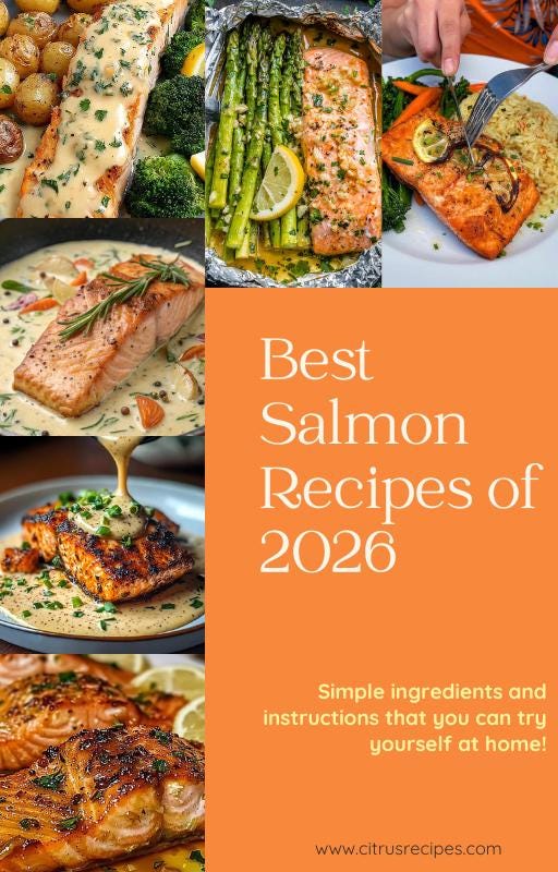 50 Easy Citrus Salmon Recipes printable digital guide preview 1
