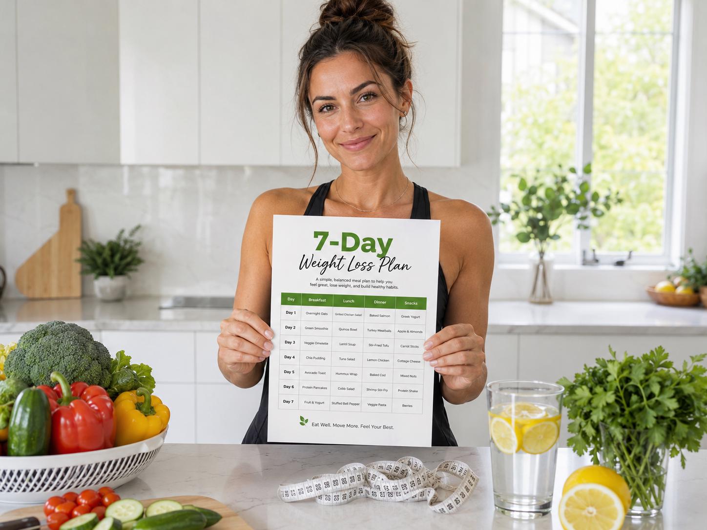 7-Day Diet Guide printable digital guide preview 1