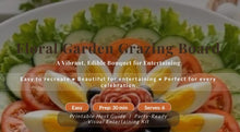 Printable Floral Garden Grazing Board Guide |  Shopping List Layout Map Instant Download | Charcuterie, Appetizer Platter,  Host Kit