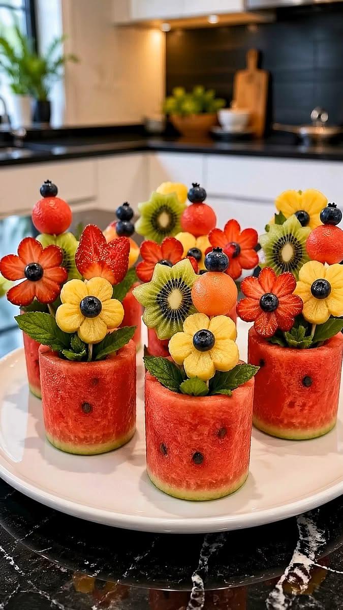 Watermelon Flower Pot Bouquet Guide | Printable Fruit Flower Party PDF | Shopping List + Flower Tutorial | Baby Shower | Instant Download