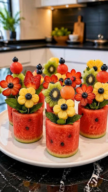 Watermelon Flower Pot Bouquet Guide | Printable Fruit Flower Party PDF | Shopping List + Flower Tutorial | Baby Shower | Instant Download