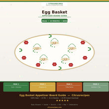 Egg Basket Appetizer Board Guide | Printable Party Platter PDF | Filled Eggs + Meat Roses + Chive Handles | Instant Download