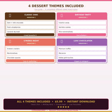 Dessert Charcuterie Board Guide | Printable Sweet Snack Board PDF | Shopping List + Layout Map | Birthday Party | Instant Download