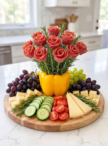 Salami Rose Bouquet Snack Board | Printable Spring Grazing Board Guide | Rose Tutorial + Shopping List + Layout Map | Instant Download