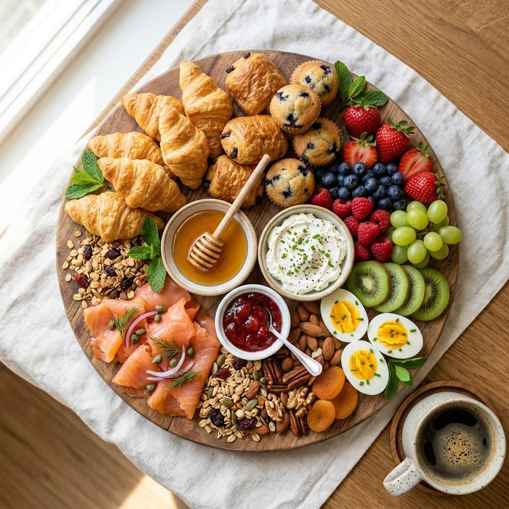 Breakfast Brunch Grazing Board Guide | Printable Morning Snack Board PDF | Shopping List + Layout Map | Baby Shower | Instant Download