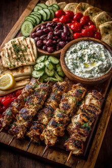 Mediterranean Mezze Snack Board Printable Recipe Ebook – Shopping List Instant PDF Download, Charcuterie Host Guide, Layout Map