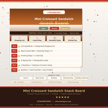 Mini Croissant Sandwich Snack Board Guide printable digital guide preview 3