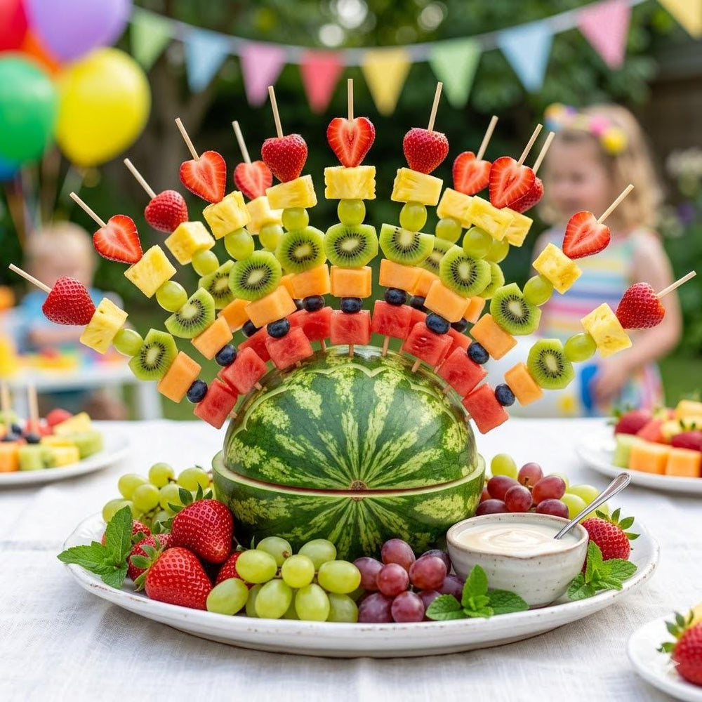 Watermelon Fruit Skewer Board Guide | Printable Summer Party Snack Board PDF | Shopping List + Layout Map | Kids Party | Instant Download