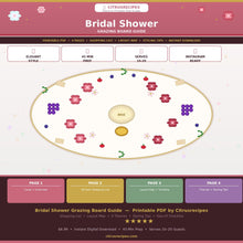 Bridal Shower Grazing Board Guide | Printable Charcuterie Platter PDF | Shopping List, Layout Map | Bachelorette Party | Instant Download