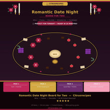Romantic Date Night Snack Board for Two | Cheese & Charcuterie Board Printable PDF | Shopping List + Drink Pairing | Instant Digital PDF