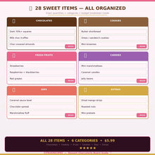 Dessert Charcuterie Board Guide | Printable Sweet Snack Board PDF | Shopping List + Layout Map | Birthday Party | Instant Download