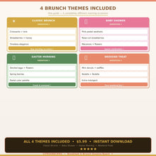 Breakfast Brunch Grazing Board Guide | Printable Morning Snack Board PDF | Shopping List + Layout Map | Baby Shower | Instant Download