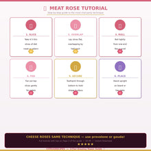 3-Tier Grazing Tower Guide | Printable Tiered Charcuterie Board PDF | Meat Rose Tutorial + Edible Flowers | Bridal Shower | Instant Download