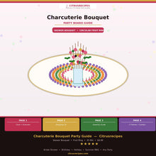 Charcuterie Bouquet Party Guide | Printable Skewer Bouquet Board PDF | Shopping List + Assembly Guide | Bridal Shower | Instant Download