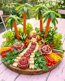 Tropical Palm Tree Charcuterie Board | DIY Palm Tree Tutorial + Shopping List + Layout Map | Party Food PDF | Instant Download