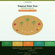 Tropical Palm Tree Charcuterie Board | DIY Palm Tree Tutorial + Shopping List + Layout Map | Party Food PDF | Instant Download