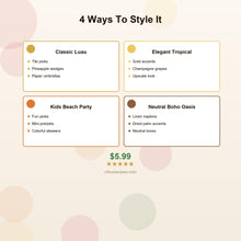 Palm Tree Charcuterie Board Guide PDF | Tropical Cracker River, Cucumber Trees & Salami Roses | Luau Party Printable | Instant Download