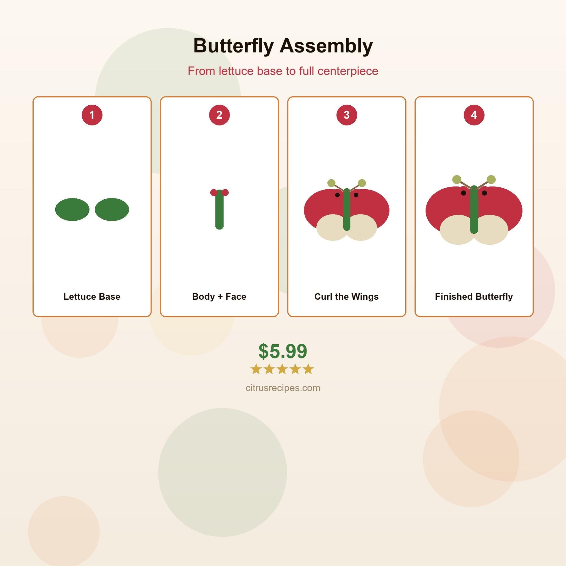 Butterfly Charcuterie Board Guide PDF | Salami Cheese Cucumber Snack Board | Spring Bridal Baby Shower Party | Instant Download