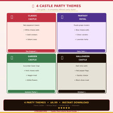 Castle Charcuterie Board Guide | Printable PDF Shopping List + Tutorial | Pepperoni Towers + Cheese Walls + Staircase | Instant Download