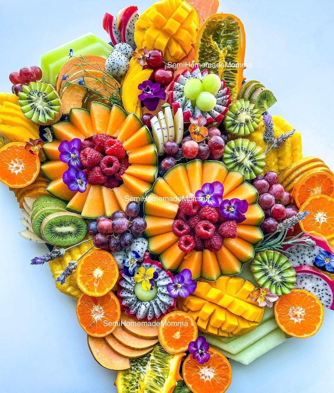 Tropical Fruit Platter Guide PDF | Flower Garden Fruit Board | Party Food Printable | Birthday Brunch Happy Hosting | Instant Download