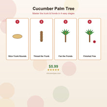 Palm Tree Charcuterie Board Guide PDF | Tropical Cracker River, Cucumber Trees & Salami Roses | Luau Party Printable | Instant Download