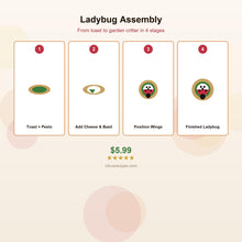 Caprese Ladybug Bruschetta Bites PDF Guide | Tomato Mozzarella Basil Garden Appetizer | Kids Birthday Easter | Instant Download