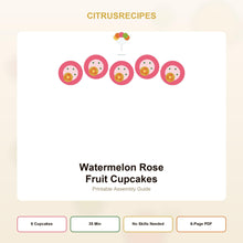 Watermelon Rose Fruit Cupcakes PDF Guide | Mango Rose Fruit Platter Tutorial | Bridal Shower Party Idea | Instant Download PDF