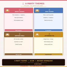 Mini Waffle Dessert Bites Guide | Printable Party Dessert Board PDF | 6 Topping Combos + Shopping List + Timeline | Instant Download