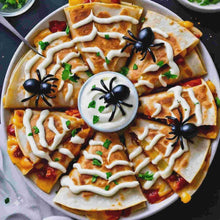 Halloween Spider Web Quesadillas Recipe | Printable Halloween Party Food Guide | Spooky Appetizer Ideas | Kids Party PDF | Fall Entertaining